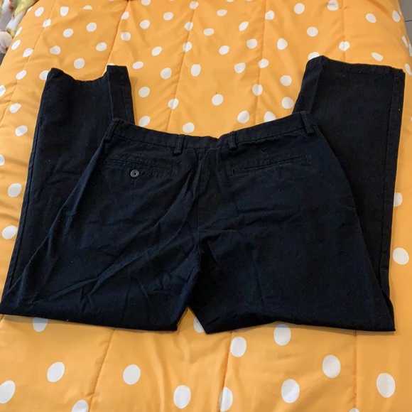 Old Navy black flat front tailored chinos pants. Waist 34/L 32. - Picture 3 of 3